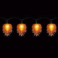 Гирлянда светодиодная "Шнур"  Feron CL559 10LED 0,6Вт "Еловые шишки" 0,7м 5000К IP20 3АА картинка 